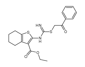 S-Phenacyl-N-(3-carbethoxy-4,5,6,7-tetrahydro-1-benzothien-2-yl)thiourea Structure