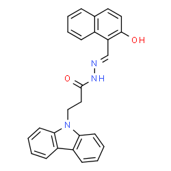 3-(9H-carbazol-9-yl)-N'-[(2-hydroxy-1-naphthyl)methylene]propanohydrazide结构式