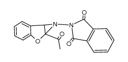 1a-acetyl-1-phthalimidoamino-1a,6b-dihydro-1H-benzofuro[2,3-b]azirine Structure