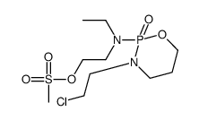 2-[[3-(2-chloroethyl)-2-oxo-1,3,2λ5-oxazaphosphinan-2-yl]-ethylamino]ethyl methanesulfonate Structure