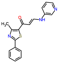 (2E)-1-(4-Methyl-2-phenyl-1,3-thiazol-5-yl)-3-(3-pyridinylamino)-2-propen-1-one Structure