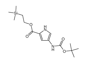 4-tert-butoxycarbonylamino-1H-pyrrole-2-carboxylic acid 2-trimethylsilanyl ethyl ester Structure