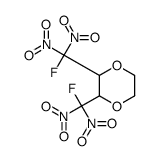 2,3-bis[fluoro(dinitro)methyl]-1,4-dioxane结构式