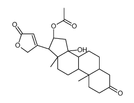 16β-(Acetyloxy)-14-hydroxy-3-oxo-5β-card-20(22)-enolide结构式