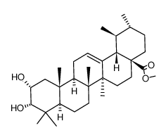 2,3-DIHYDROXY-(2ALPHA,3ALPHA)-URS-12-EN-28-OIC ACID METHYL ESTER Structure