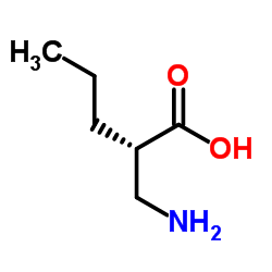 (2S)-2-(Aminomethyl)pentanoic acid结构式