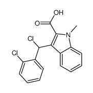 3-[chloro-(2-chlorophenyl)methyl]-1-methylindole-2-carboxylic acid Structure