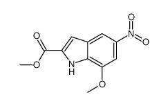 methyl 7-methoxy-5-nitro-1H-indole-2-carboxylate Structure