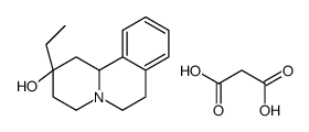 2-ethyl-1,3,4,6,7,11b-hexahydrobenzo[a]quinolizin-2-ol,propanedioic acid Structure