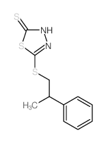 5-(2-phenylpropylsulfanyl)-3H-1,3,4-thiadiazole-2-thione structure