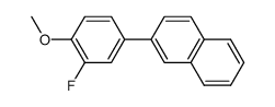 2-(3-fluoro-4-methoxyphenyl)naphthalene结构式