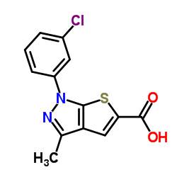 1-(3-CHLORO-PHENYL)-3-METHYL-1H-THIENO[2,3-C]PYRAZOLE-5-CARBOXYLIC ACID picture