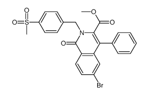 Methyl 6-bromo-2-[4-(methylsulfonyl)benzyl]-1-oxo-4-phenyl-1,2-di hydro-3-isoquinolinecarboxylate Structure