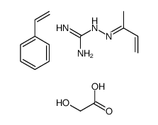 2-[(E)-but-3-en-2-ylideneamino]guanidine,2-hydroxyacetic acid,styrene Structure