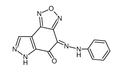 6H-pyrazolo[4',3':3,4]benzo[1,2-c][1,2,5]oxadiazole-4,5-dione 4-phenylhydrazone结构式