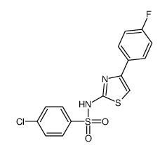 4-chloro-N-[4-(4-fluorophenyl)-1,3-thiazol-2-yl]benzenesulfonamide Structure