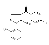 (5-amino-1-o-tolyl-1h-pyrazol-4-yl)(4-chlorophenyl)methanone structure