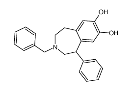 3-benzyl-7,8-dihydroxy-1-phenyl-2,3,4,5-tetrahydro-1H-3-benzazepine Structure