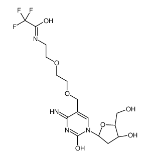 N-[2-[2-[[4-amino-1-[(2R,4S,5R)-4-hydroxy-5-(hydroxymethyl)oxolan-2-yl]-2-oxopyrimidin-5-yl]methoxy]ethoxy]ethyl]-2,2,2-trifluoroacetamide结构式