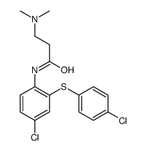 N-[4-Chloro-2-[(p-chlorophenyl)thio]phenyl]-3-(dimethylamino)propionamide结构式