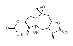 Spiro[azuleno[6,5-b]furan-8(2H),2'-oxiran]-2-one,6-(acetyloxy)decahydro-4a-hydroxy-3,5-bis(methylene)-,(2'R,3aR,4aS,6S,7aR,9aS)- structure