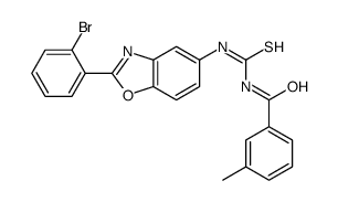 N-[[2-(2-bromophenyl)-1,3-benzoxazol-5-yl]carbamothioyl]-3-methylbenzamide结构式