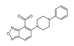 4-nitro-5-(4-phenylpiperazin-1-yl)-2,1,3-benzoxadiazole结构式