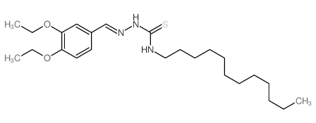 1-[(3,4-diethoxyphenyl)methylideneamino]-3-dodecyl-thiourea structure