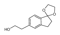 2-(2,3-dihydrospiro[indene-1,2'-[1,3]dioxolan]-5-yl)ethan-1-ol结构式