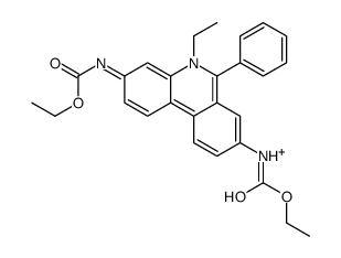 ethyl N-[3-(ethoxycarbonylamino)-5-ethyl-6-phenylphenanthridin-5-ium-8-yl]carbamate Structure