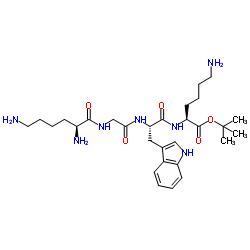 H-Lys-Gly-Trp-Lys-OtBu acetate salt结构式