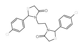 4-Thiazolidinone,3,3'-(1,2-ethanediyl)bis[2-(4-chlorophenyl)- picture