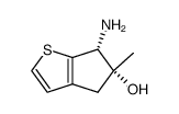 (R,R)-6-amino-5-methyl-5,6-dihydro-4H-cyclopenta[b]thiophen-5-ol Structure