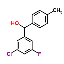 3-CHLORO-5-FLUORO-4'-METHYLBENZHYDROL结构式