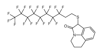 1-(3,3,4,4,5,5,6,6,7,7,8,8,9,9,10,10,10-heptadecafluorodecylsulfanyl)-5,6-dihydro-1H-pyrrolo[3,2,1-ij]quinolin-2(4H)-one Structure