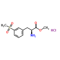 methyl (S)-2-amino-3-(3-(methylsulfonyl)phenyl)propanoate hydrochloride structure