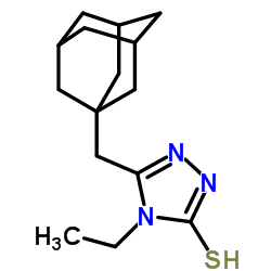 5-(Adamantan-1-ylmethyl)-4-ethyl-2,4-dihydro-3H-1,2,4-triazole-3-thione structure