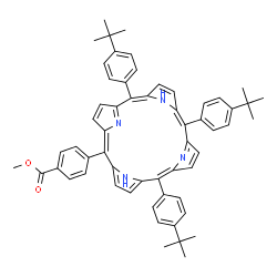 methyl 4-(10,15,20-tris(4-(tert-butyl)phenyl)porphyrin-5-yl)benzoate Structure