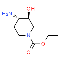 1-Piperidinecarboxylicacid,4-amino-3-hydroxy-,ethylester,trans-(9CI) structure