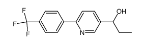 1-(6-(4-(trifluoromethyl)phenyl)pyridin-3-yl)propan-1-ol结构式