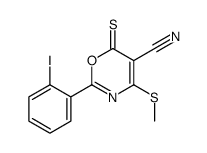 2-(2-iodophenyl)-4-methylsulfanyl-6-sulfanylidene-1,3-oxazine-5-carbonitrile结构式