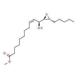 9-Undecenoic acid, 11-hydroxy-11-(3-pentyloxiranyl)-, methyl ester, (2 alpha(9Z,11S*),3beta)- structure