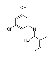 N-(3-chloro-5-hydroxyphenyl)-2-methylbut-2-enamide结构式