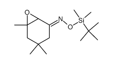 (E)-2,3-Epoxy-2,5,5-trimethylcyclohexan-1-one (tert-butyldimethylsilyl)oxime Structure