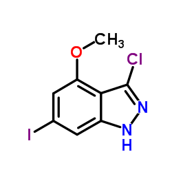 3-Chloro-6-iodo-4-methoxy-1H-indazole结构式