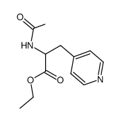 ethyl (D, L)-2-acetamido-3-(pyridin-4-yl)propanoate Structure