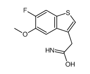 2-(6-fluoro-5-methoxy-1-benzothiophen-3-yl)acetamide结构式