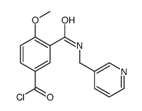 4-methoxy-3-(pyridin-3-ylmethylcarbamoyl)benzoyl chloride结构式