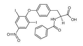 O-(2.6-diiodo-4-nitro-phenyl)-N-benzoyl-L-tyrosine结构式