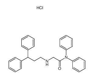 2-(3,3-diphenyl-propylamino)-N,N-diphenyl-acetamide hydrochloride Structure